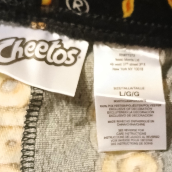 Cheetos Flamin' Hot Logos Pajama Lounge Drawstring Pockets Pants Sz L Unisex Men - Picture 8 of 8